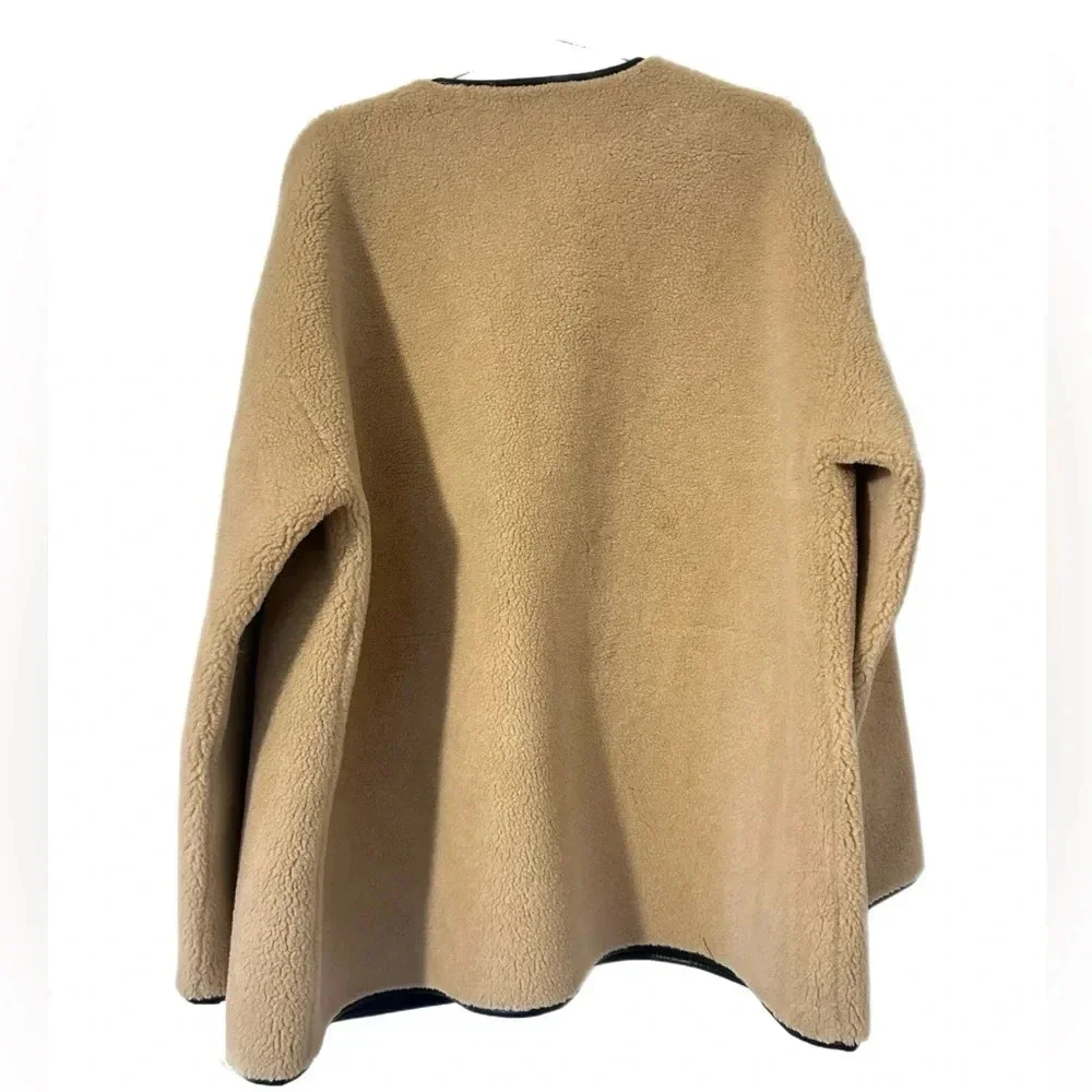 NWT Rebecca Minkoff Fuzzy Shearling Toggle Button Jacket Size XL. - Picture 2 of 12